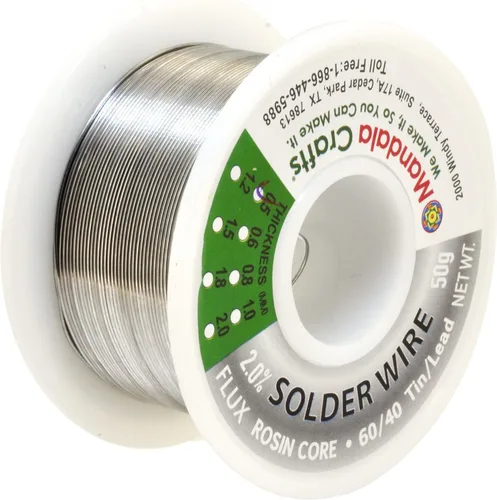 Mandala Crafts Sn99 Ag0.3 Cu0.7 0.6mm 0.8mm 1mm 1.5mm. Cable de soldadura sin plomo con núcleo de colofonia flux