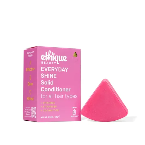 Barra de acondicionador diario Ethique para cabello suave y brillante con vitamina C - Sin plástico, sin crueldad, vegano, 60 g - Anteriormente The