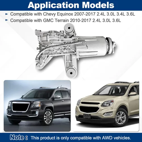 Miniatura 3 de Conjunto de portador diferencial AWD de eje trasero compatible con Chevy Equinox 2007-2017, compatible con GMC Terrain 2010-2017, repuesto #