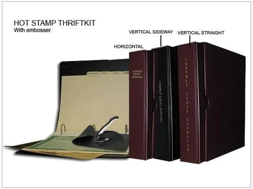 Miniatura 2 de Corpkit personalizado Hotstamp Thriftkit Corporate Kit con actas impresas y estatutos/acuerdo operativo, carpeta, funda, sello corporativo, Negro