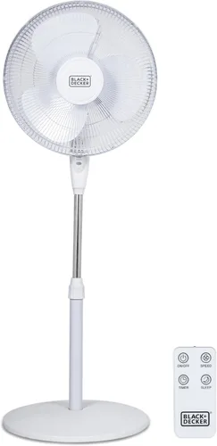 Miniatura 11 de BLACK+DECKER - Ventilador de pie de 16 pulgadas (40.64 cm) con base de pedestal, ventilador de pie ajustable en altura con control remoto y panel