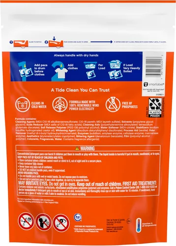 Miniatura 11 de Tide, cápsulas de detergente para lavandería Odor Defense + Oxi, aroma original, 18 unidades, luchador avanzado de olores + manchas, cápsulas