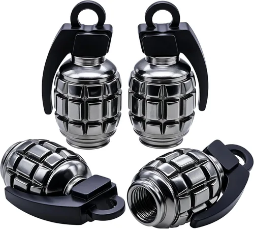 Miniatura 34 de 6 tapas de válvula de neumático, cubiertas universales de válvula de neumático de aleación de aluminio para automóviles, camiones, SUV, Rojo