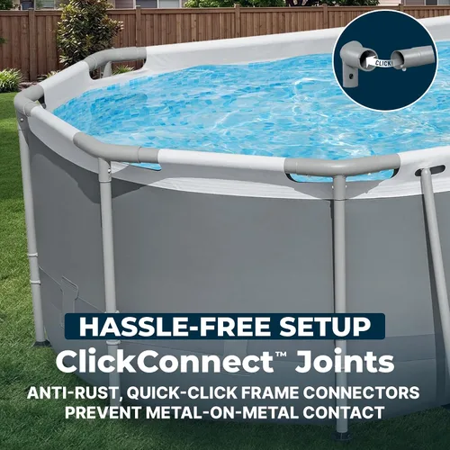 Miniatura 8 de Bestway Steel Pro MAX - Juego de piscina sobre el suelo (10 pies x 6 pies 7 pulgadas x 33 pulgadas), incluye bomba de filtro de 330 galones por