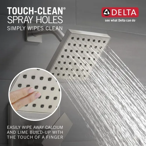 Miniatura 5 de Delta Faucet Kit de Molduras Moderno de Níquel Cepillado para Bañera y Ducha, Grifo de Ducha con Cabezal de Ducha Touch-Clean de Un Solo Rociador