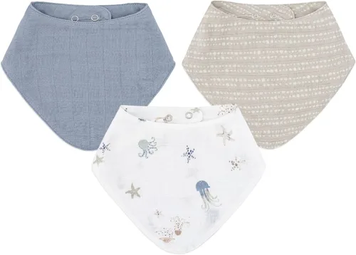 Miniatura 13 de Crane Baby Soft Baby Bib Set, 100% Cotton Muslin Baby Bibs, Soft and Absorbent Drool Bib For Babies