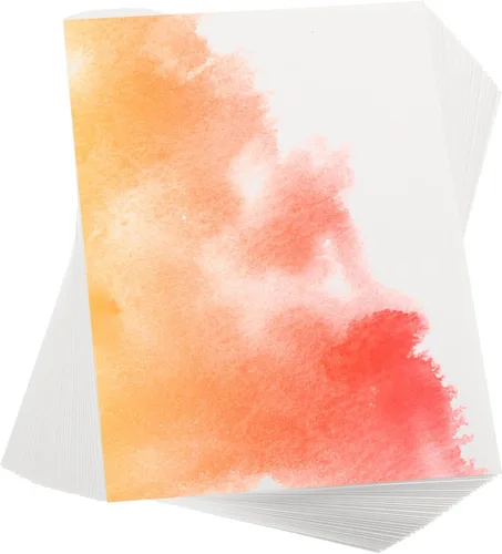 Miniatura 9 de PATIKIL 50 piezas de papel de acuarela de algodón puro de 140 lb/300 GSM, papel de pintura para colorear al agua, pintura de arte, acuarela, dibujo
