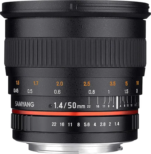 Miniatura 2 de Samyang SY50M-N Teleobjetivo fijo Prime 1.969 in F1.4 Lente para Nikon Digital SLR
