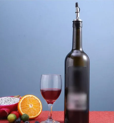 Miniatura 6 de 6 boquillas de vertido rápido con cónica, vertedores de licor con tapa de goma, acero inoxidable, higiénico, apto para lavavajillas, se adapta a