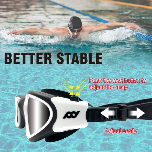 Miniatura 4 de POLARS DESIGN Gafas de natación, gafas de natación polarizadas antivaho para adultos, hombres y mujeres S1-wb-plaf-fm