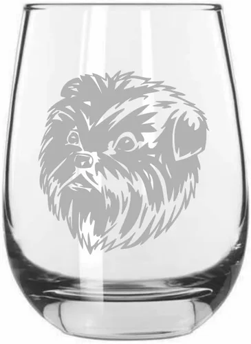 Miniatura 527 de Sakhalin Husky Dog - Copa de vino grabada personalizada de 15.25 onzas sin tallo
