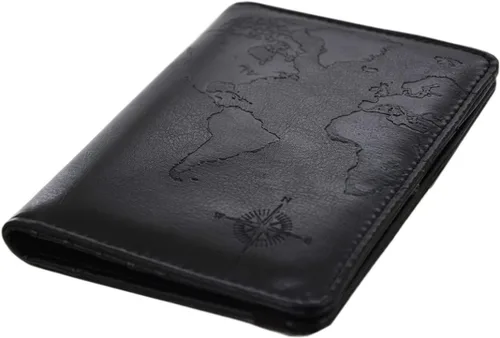 Miniatura 23 de Kandouren - Funda para pasaporte con bloqueo RFID, cartera para pasaporte para hombres y mujeres, el mejor regalo para viajeros, tarjetas de crédito