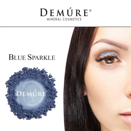 Miniatura 5 de Demure Mineral Make Up Sombra de ojos (Blue Sparkle), sombra de ojos brillante, polvo suelto, sombra de ojos con purpurina, maquillaje de ojos