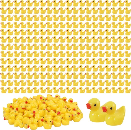Miniatura 9 de GADIEDIE 130 Piezas Mini Patos de Resina, Figuras en Miniatura Pato de Jardín de Hadas, Pequeño Pato de Resina para el Hogar Esconder Juego