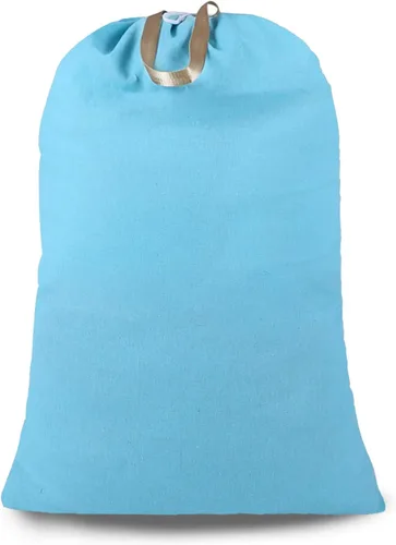 Miniatura 25 de Bolsa de lavandería extra grande con cordón y asa, bolsa de ropa sucia de viaje resistente para lavandería y hogar, forro duradero para cesta