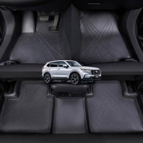 EKR Alfombras personalizadas para Honda CRV 2012-2016, alfombrilla de lujo para el suelo del automóvil de la fila delantera y segunda fila,
