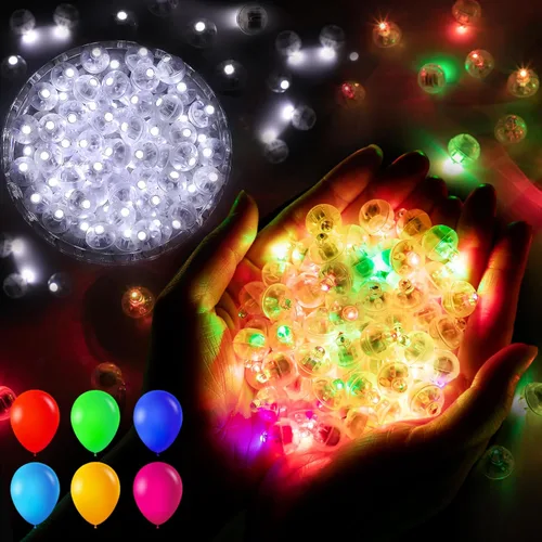 Miniatura 8 de 50 luces de globo, mini luces LED, redondas, largas esperas, lámpara de bola para linterna de papel, fiesta de cumpleaños, Navidad, Halloween, Azul