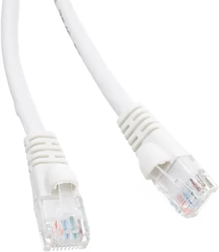 CableWholesale Cable de conexión Ethernet Cat6a blanco de 7 pies, sin enganches/arranque con conector RJ45, 500 MHz, 24 AWG, UTP (par trenzado sin