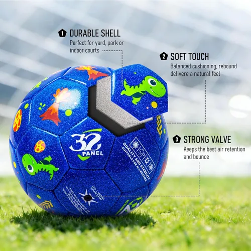 Miniatura 4 de Richball Balón de fútbol para niños pequeños, tamaño 2, pelota de fútbol para niños de 3 a 5 años, juguete de actividades al aire libre para niños