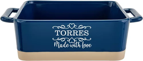 Miniatura 10 de Let's Make Memories Cazuela de gres personalizada hecha con amor, utensilios de cocina, para ella, azul marino