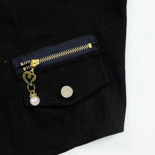 Miniatura 5 de Oiefeen Chaleco de mezclilla azul con solapa para todo fósforo para mujer
