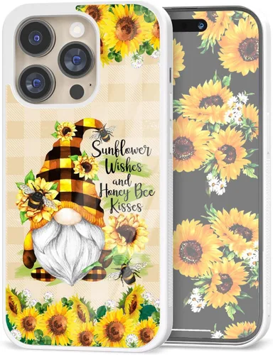 Lindas fundas de teléfono con diseño de girasol para mujeres y niñas, para iPhone 11, 12, 13, 14, 15, 16 Pro Max Plus Mini, para Samsung Galaxy S21