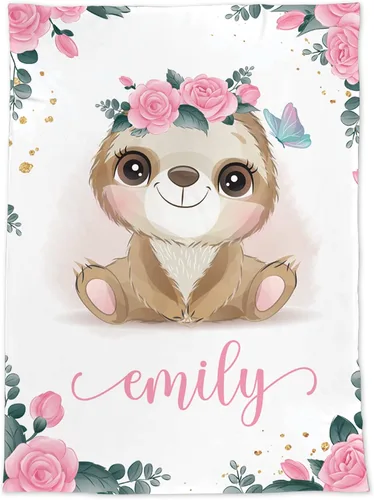 Miniatura 24 de ZouZou Mantas de bebé personalizadas con nombre, mantas de bebé personalizadas para niñas, manta de bebé de oso, el mejor regalo para bebé, recién