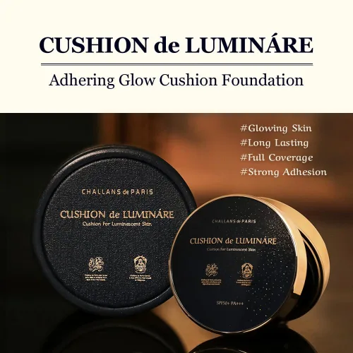 Miniatura 5 de [CHALLANS DE PARIS] CUSHION de LUMINÁRE EX – 23 Beige Medio Base de Maquillaje en Cojín de Brillo Radiante, Cobertura Completa, Uso Duradero, 23