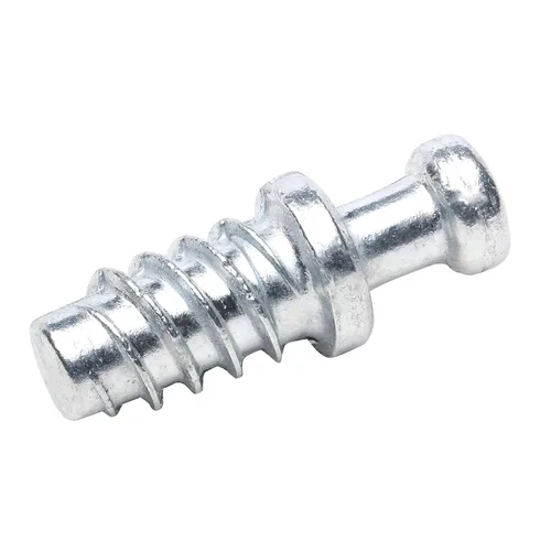 Paquete de 20 conectores atornillables para muebles, zinc, 11/32 pulgadas (0.354 in) de longitud para agujeros de 3/16 pulgadas (0.197 in), R014Z