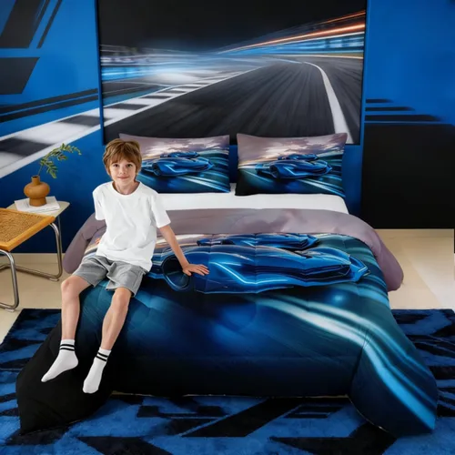 Miniatura 18 de Juego de edredón de videojuegos para niños, niñas y hombres, juego de ropa de cama con estampado de consola de videojuegos negro, decoración