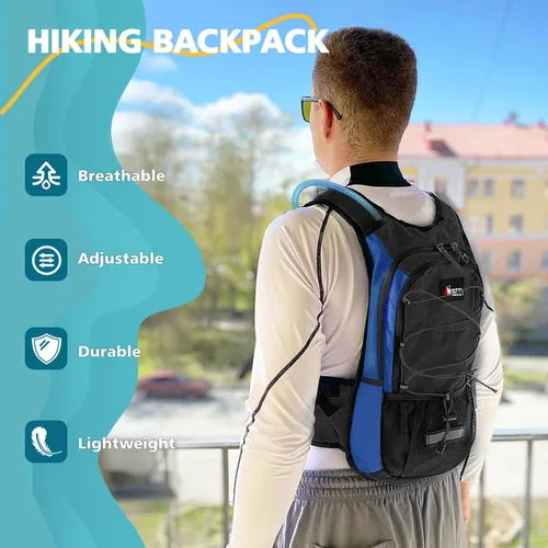 Miniatura 6 de Hydration Pack, Insulated Hydration Backpack with 2L Hydration Bladder, Hiking Backpack for Men Women Kids, Water Backpack for Hiking, Running
