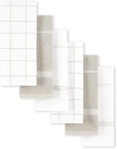Miniatura 14 de Martha Stewart Modern Waffle - Juego de 6 toallas de cocina de gofres, color gris, 16 x 28 pulgadas