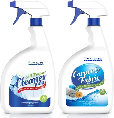 Limpiadores orgánicos potentes no tóxicos Todos los limpiadores naturales Combo Paquete de muestras - Limpiador de alfombras y multiusos 24 Oz.