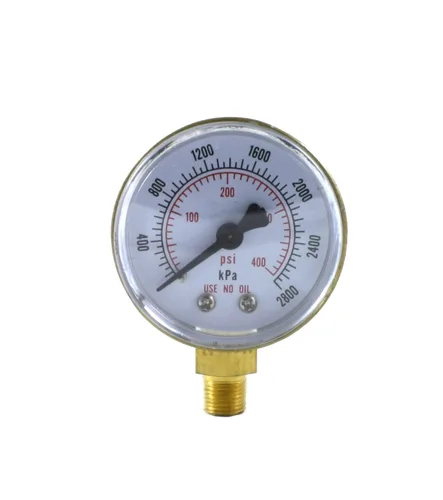 SÜA - Manómetro de alta presión para regulador de acetileno 0-400 psi - 2 pulgadas para reguladores LDB