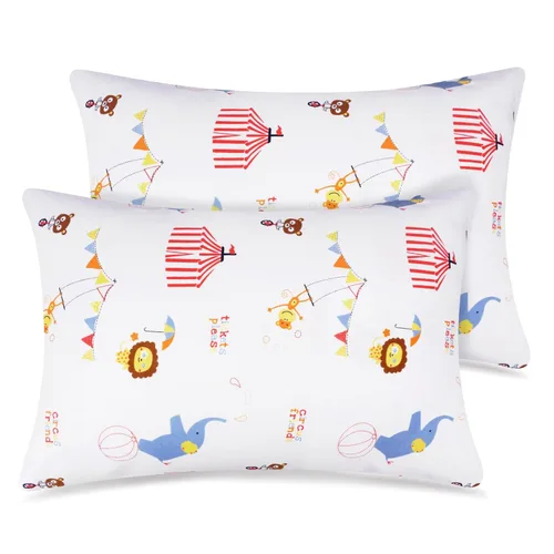 Miniatura 9 de Zenssia Juego de 2 fundas de almohada de algodón orgánico para niños pequeños, 13 x 18 pulgadas, con cierre de sobre, fundas de almohada suaves