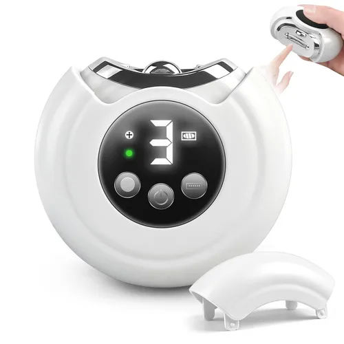 Cortaúñas eléctrico 3 en 1, amoladora automática con luz LED, 3 velocidades recargables de bajo ruido para personas mayores, bebés y adultos,