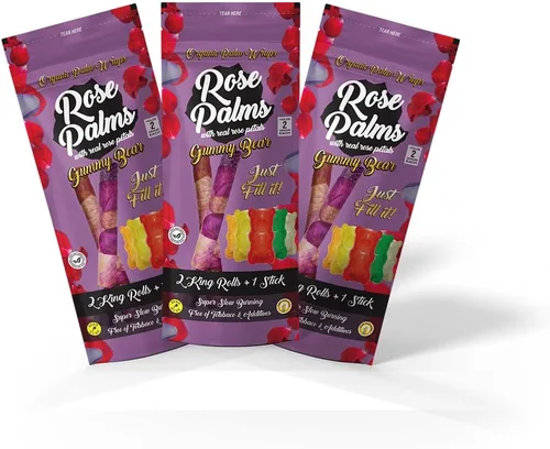 Miniatura 2 de Rose Palms Conos de rosas envueltas con pétalos de flores 6 conos Pétalos de rosa orgánicos naturales enrollados a mano conos sin refinar