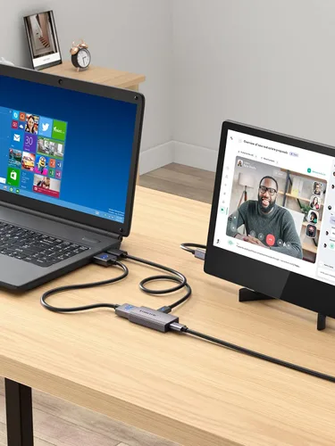 Miniatura 4 de Lemorele Adaptador HDMI a USB C 4K a 60Hz, para conectar la base del interruptor/PS5/PS4/Xbox/Steam Deck Base a lentes USB-C AR como XREAL Air