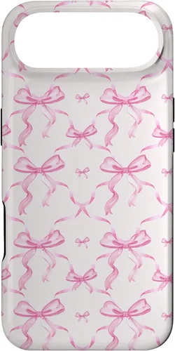 Miniatura 26 de Cintas y lazos estéticos rosas para iPhone 16 en estuche de acuarela