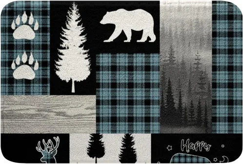 Miniatura 40 de Highland - Alfombra de baño de vaca para regalo de vaqueros, alfombra de baño de granja occidental de 20 x 32 pulgadas, tapete de baño de animales