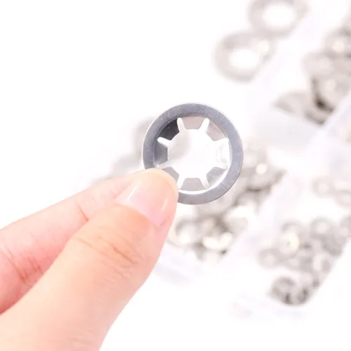 Miniatura 5 de Hilitchi Arandelas Starlock de dientes internos de acero inoxidable 304 de 180 piezas, arandelas de bloqueo de velocidad rápida, clips de velocidad