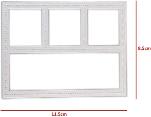 Miniatura 2 de Mvchifay Troqueles de corte de marco de ventana para hacer tarjetas, troquelados de metal, herramienta de álbumes de recortes, plantilla