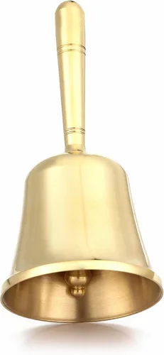 Miniatura 3 de Homelavie Campana pequeña de latón macizo, para boda, personas mayores, profesores, cenas, tibetanos, meditación, regalo para postrado en cama