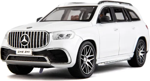 Miniatura 8 de WAKAKAC Modelo de automóvil fundido a presión GLS63 AMG 1/24 aleación coleccionable de juguete con luz y sonido, vehículo de juguete para adultos