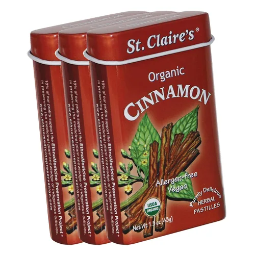Miniatura 16 de Pastillas Herbales Orgánicas de St. Claire, (Jengibre, lata de 1.5 onzas, paquete de 3) Sin gluten, veganas, sin OMG, a base de plantas, sin