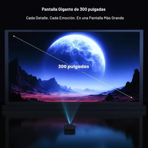 Miniatura 7 de Proyector inteligente Google TV con licencia oficial 1500 ANSI, HAPPRUN 4K Full HD Home Theater con enfoque automático, sonido Dolby, Wi-Fi