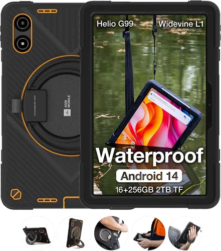 AGM Tablet P2 Active Ultra Rugged para todos, tableta Android de 11 pulgadas, 16 GB de RAM 256 GB ROM 2 TB TF, pantalla IPS FHD de 90 Hz/Widevine