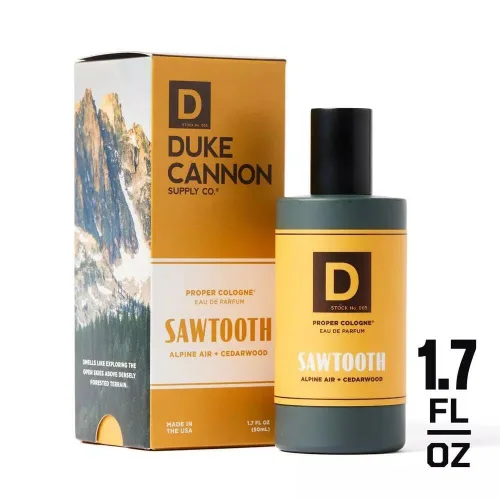 Miniatura 5 de Duke Cannon Proper Cologne Sawtooth Perfume para hombre Eau de Parfum Aire Alpino y Madera de Cedro Fragancia fresca, amaderada y duradera