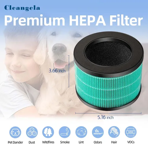 Miniatura 3 de MK01 MK06 Filtro de repuesto para filtro purificador de aire AROEVE compatible con MK01/MK06 Kloudi DH-JH01 ToLife TZ-K1 Intelabe EPI080/EP1080