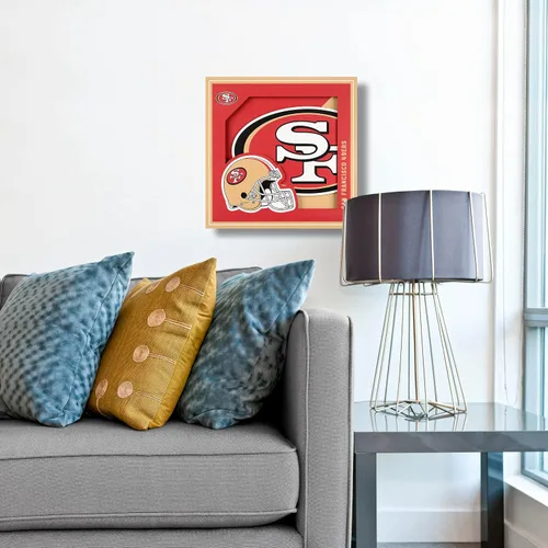 Miniatura 2 de YouTheFan Arte de pared de la serie de logotipos 3D con licencia oficial de la NFL, hecho de múltiples capas, listo para colgar en la pared, diseño